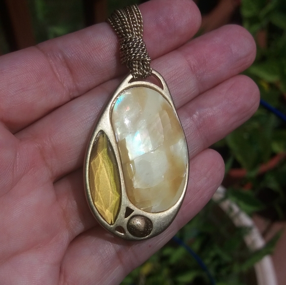 Lia Sophia Jewelry - Lia Sophia gold tone pendant on multi strain chain